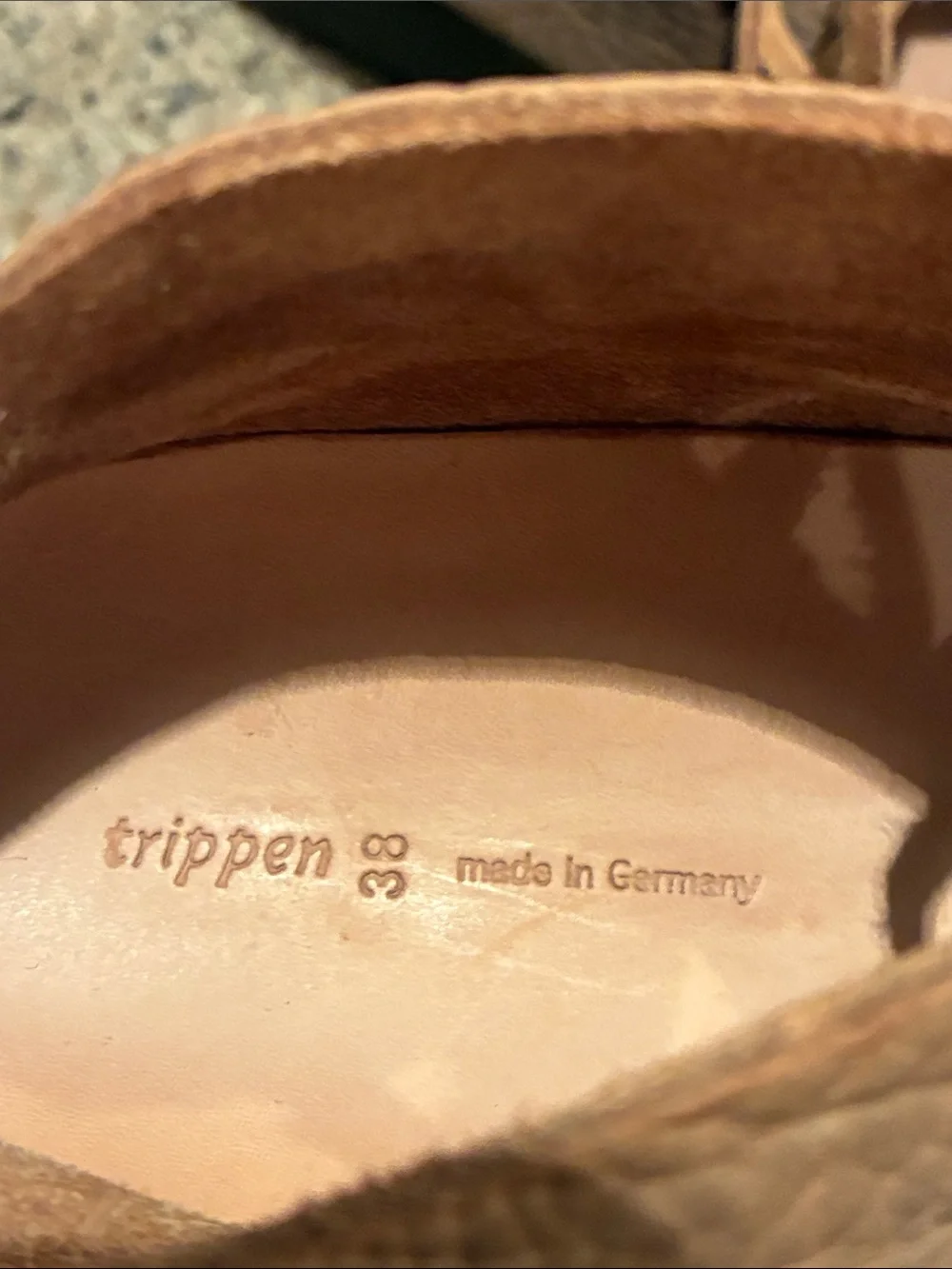 Women’s EU 38 trippen Leather Lace-Up Platform Shoes. Made in Germany